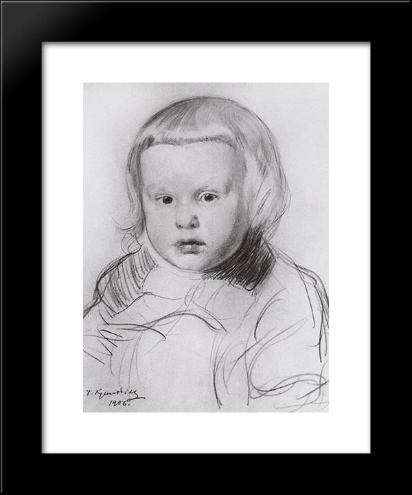 Irina Kustodieva 20x24 Black Modern Wood Framed Art Print Poster by Kustodiev, Boris