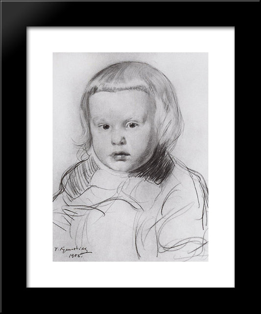 Irina Kustodieva 20x24 Black Modern Wood Framed Art Print Poster by Kustodiev, Boris
