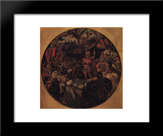 Joining Kazan To Russia. Allegory 20x24 Black Modern Wood Framed Art Print Poster by Kustodiev, Boris