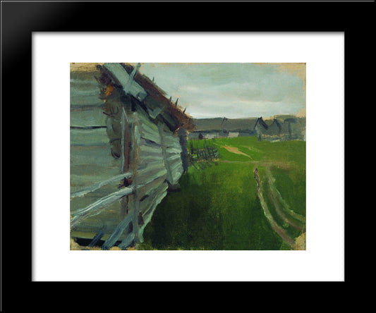 Landscape In The Kostroma Region 20x24 Black Modern Wood Framed Art Print Poster by Kustodiev, Boris