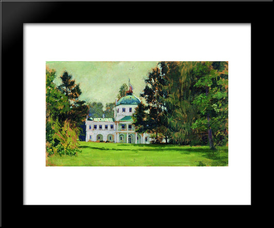 Manor In The Park 20x24 Black Modern Wood Framed Art Print Poster by Kustodiev, Boris