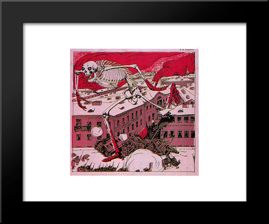 Moscow. Introduction. Picture From The Magazine Vampire 20x24 Black Modern Wood Framed Art Print Poster by Kustodiev, Boris