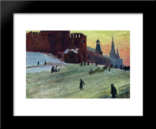 Moscow. Red Square 20x24 Black Modern Wood Framed Art Print Poster by Kustodiev, Boris