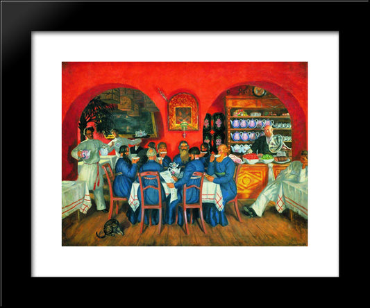 Moscow Tavern 20x24 Black Modern Wood Framed Art Print Poster by Kustodiev, Boris