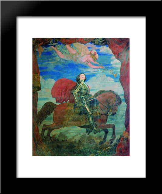 Peter The Great 20x24 Black Modern Wood Framed Art Print Poster by Kustodiev, Boris
