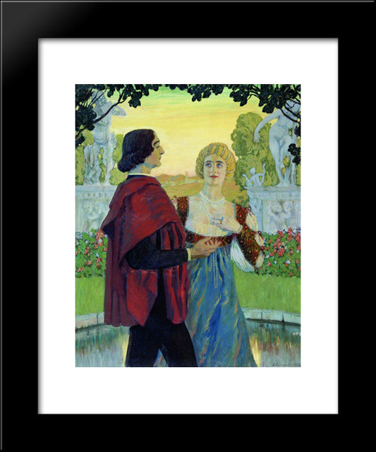 Poetry 20x24 Black Modern Wood Framed Art Print Poster by Kustodiev, Boris
