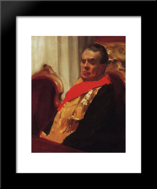 Portrait Of A.A. Polovtsev 20x24 Black Modern Wood Framed Art Print Poster by Kustodiev, Boris
