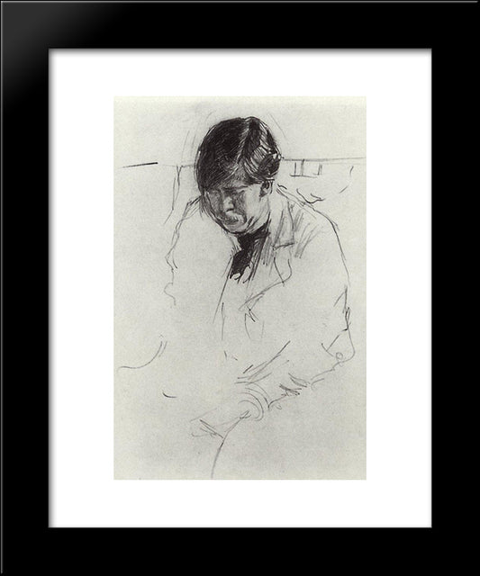 Portrait Of Alexander Golovin 20x24 Black Modern Wood Framed Art Print Poster by Kustodiev, Boris