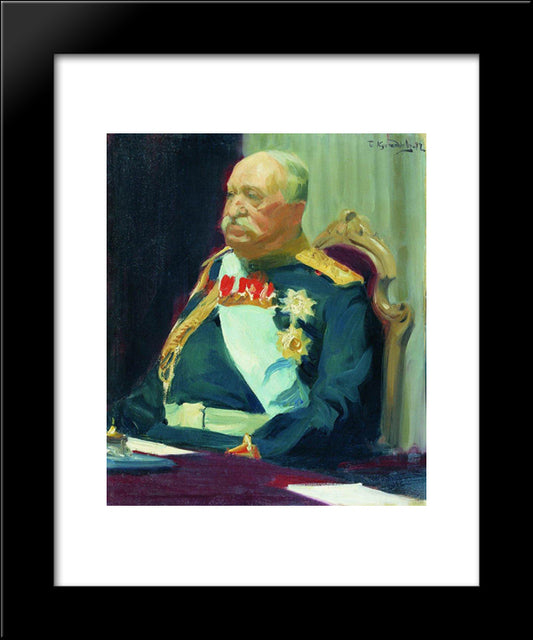 Portrait Of Count N.P. Ignatieff 20x24 Black Modern Wood Framed Art Print Poster by Kustodiev, Boris