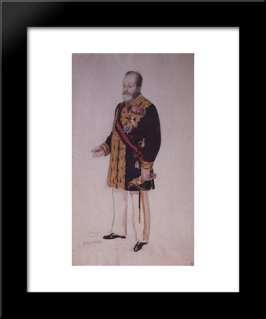 Portrait Of Count V.N. Kokovtsev 20x24 Black Modern Wood Framed Art Print Poster by Kustodiev, Boris