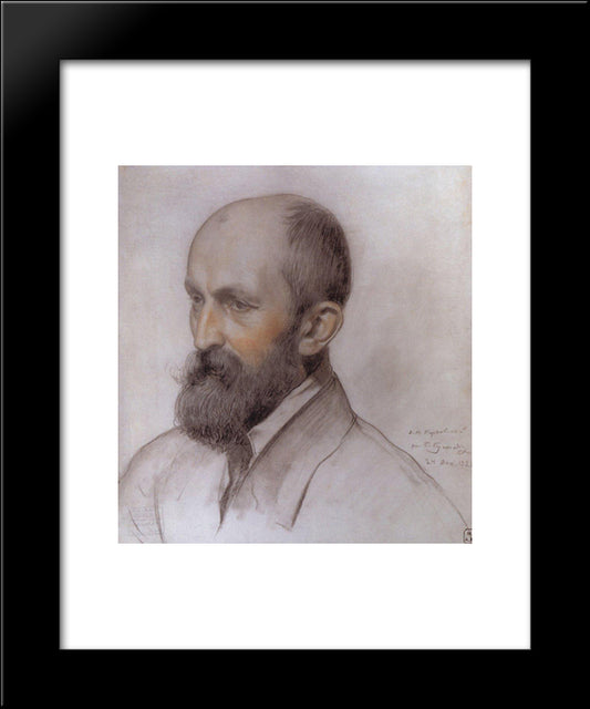 Portrait Of D. Kardovsky 20x24 Black Modern Wood Framed Art Print Poster by Kustodiev, Boris