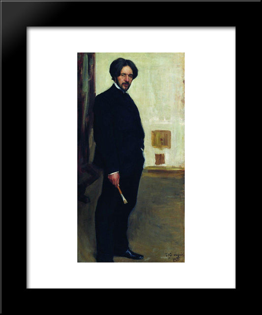 Portrait Of D.F. Bogoslovsky 20x24 Black Modern Wood Framed Art Print Poster by Kustodiev, Boris