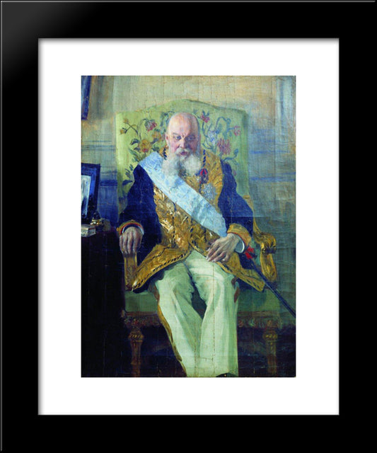 Portrait Of D.M. Solsky 20x24 Black Modern Wood Framed Art Print Poster by Kustodiev, Boris