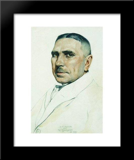 Portrait Of I.M. Markov 20x24 Black Modern Wood Framed Art Print Poster by Kustodiev, Boris