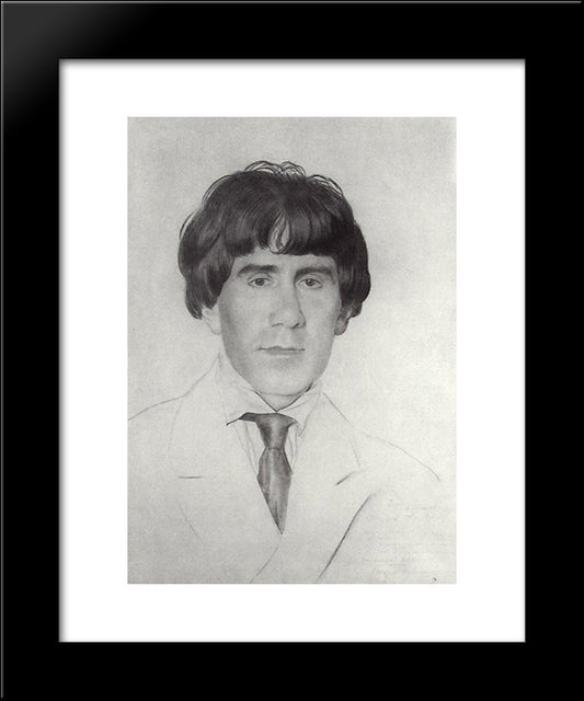Portrait Of I.S. Zolotarevsky 20x24 Black Modern Wood Framed Art Print Poster by Kustodiev, Boris