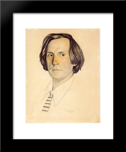 Portrait Of Ivan Yershov 20x24 Black Modern Wood Framed Art Print Poster by Kustodiev, Boris