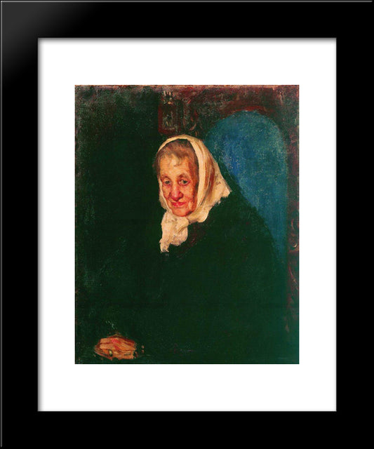 Portrait Of Julia Petrovna Greek 20x24 Black Modern Wood Framed Art Print Poster by Kustodiev, Boris