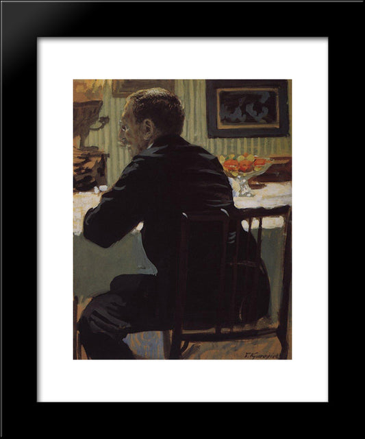 Portrait Of L.S. Bakst 20x24 Black Modern Wood Framed Art Print Poster by Kustodiev, Boris