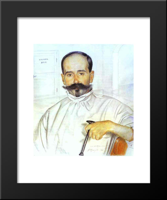 Portrait Of Lazar Ivanovich Bublichenko 20x24 Black Modern Wood Framed Art Print Poster by Kustodiev, Boris