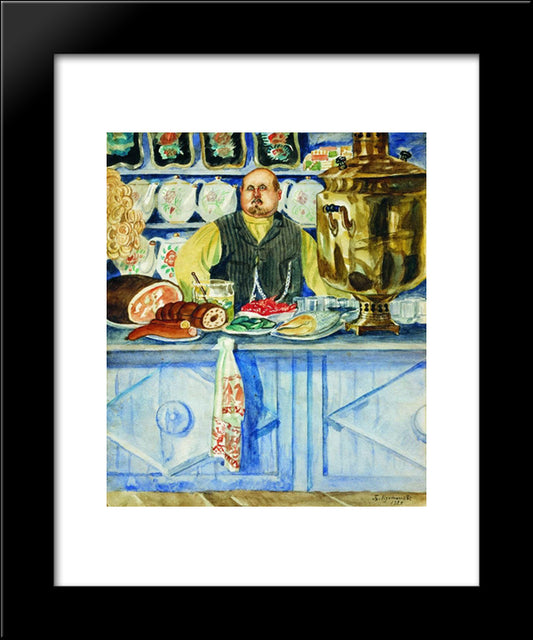 Restaurant Owner 20x24 Black Modern Wood Framed Art Print Poster by Kustodiev, Boris