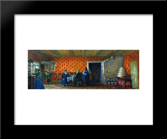 Room In The House Of Prokofy Pazukhin 20x24 Black Modern Wood Framed Art Print Poster by Kustodiev, Boris