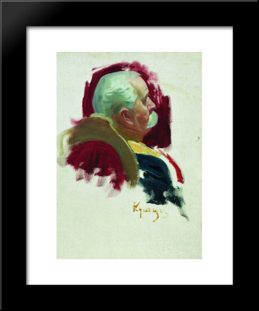 Senator P.A. Saburov 20x24 Black Modern Wood Framed Art Print Poster by Kustodiev, Boris