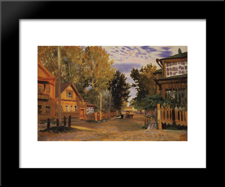 Staraya Russa 20x24 Black Modern Wood Framed Art Print Poster by Kustodiev, Boris