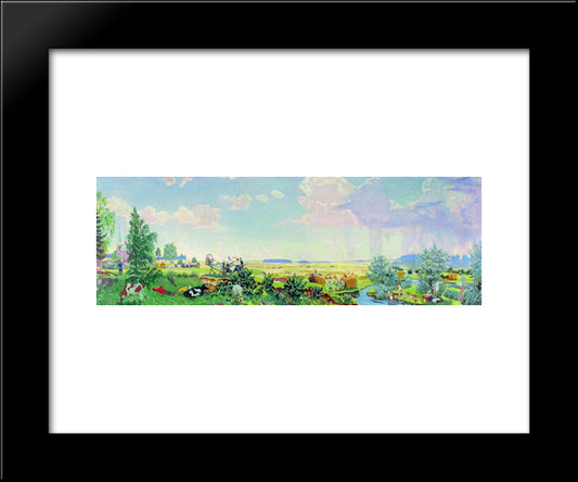 Summer (A Trip To The Terem) 20x24 Black Modern Wood Framed Art Print Poster by Kustodiev, Boris