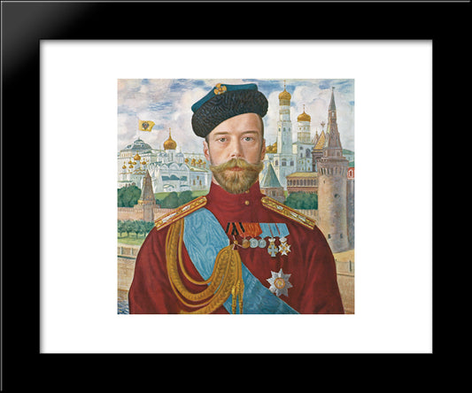 Tsar Nicholas Ii 20x24 Black Modern Wood Framed Art Print Poster by Kustodiev, Boris