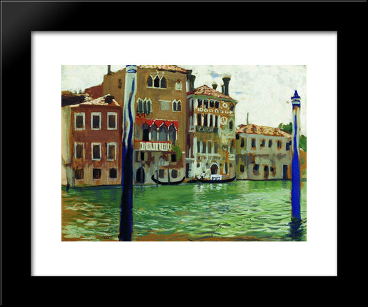 Venice 20x24 Black Modern Wood Framed Art Print Poster by Kustodiev, Boris