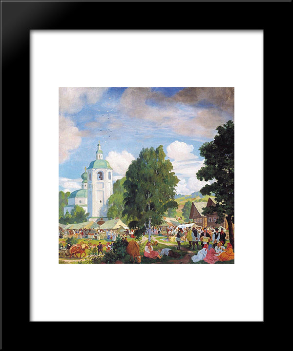 Village Fair 20x24 Black Modern Wood Framed Art Print Poster by Kustodiev, Boris