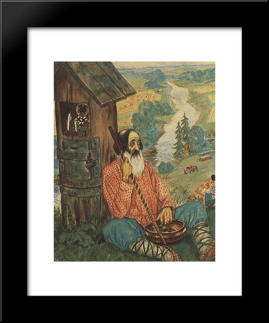 Wanderer 20x24 Black Modern Wood Framed Art Print Poster by Kustodiev, Boris