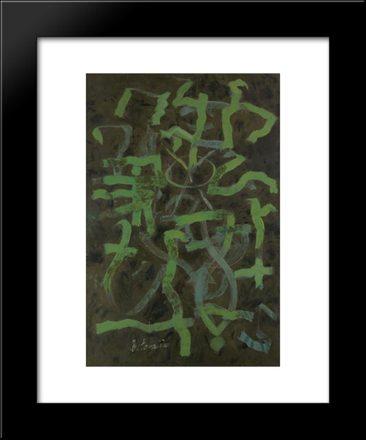 Green 20x24 Black Modern Wood Framed Art Print Poster by Tomlin, Bradley Walker