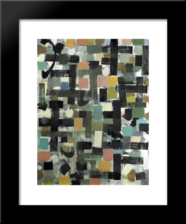 Shapes 20x24 Black Modern Wood Framed Art Print Poster by Tomlin, Bradley Walker