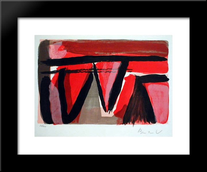 Braises 20x24 Black Modern Wood Framed Art Print Poster by van Velde, Bram