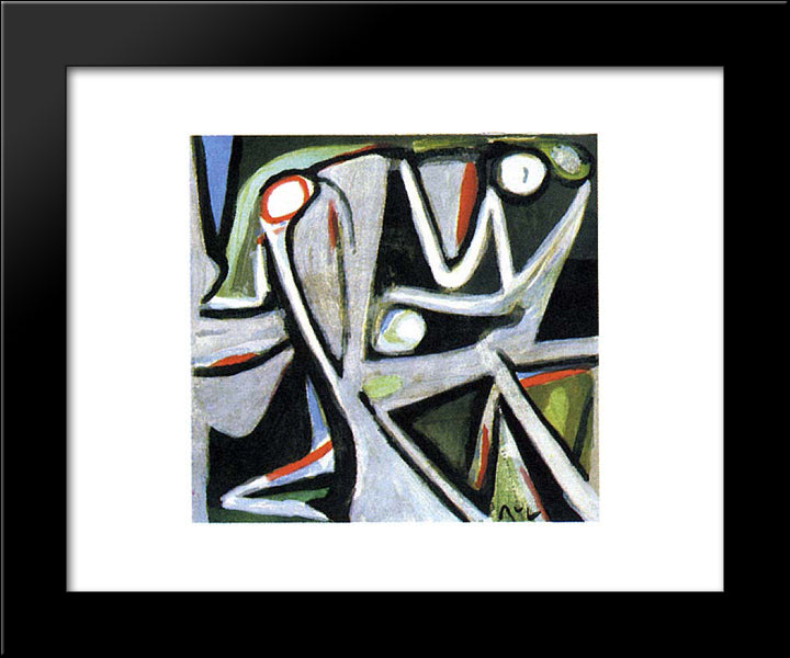Desertique 20x24 Black Modern Wood Framed Art Print Poster by van Velde, Bram