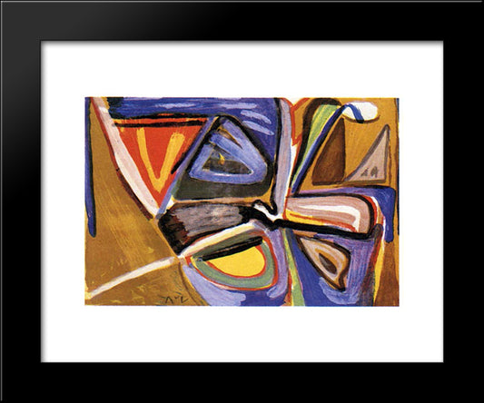 Le Bonheur De Matisse 20x24 Black Modern Wood Framed Art Print Poster by van Velde, Bram