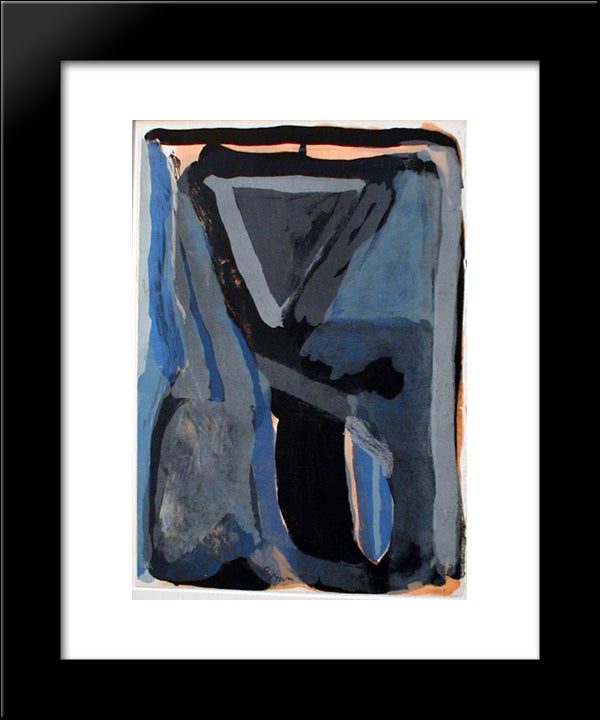 L'Unique Ii 20x24 Black Modern Wood Framed Art Print Poster by van Velde, Bram