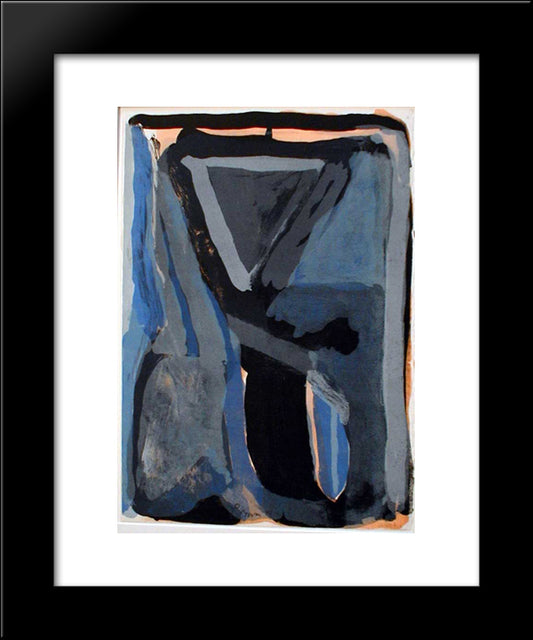 L'Unique Ii 20x24 Black Modern Wood Framed Art Print Poster by van Velde, Bram