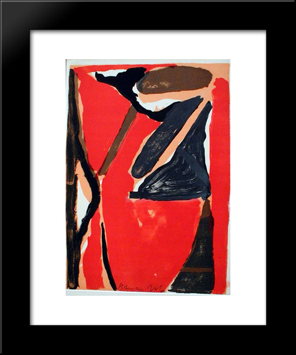 L'Unique Iii 20x24 Black Modern Wood Framed Art Print Poster by van Velde, Bram
