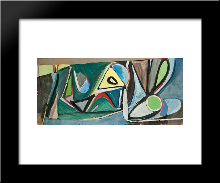 Montrouge 20x24 Black Modern Wood Framed Art Print Poster by van Velde, Bram