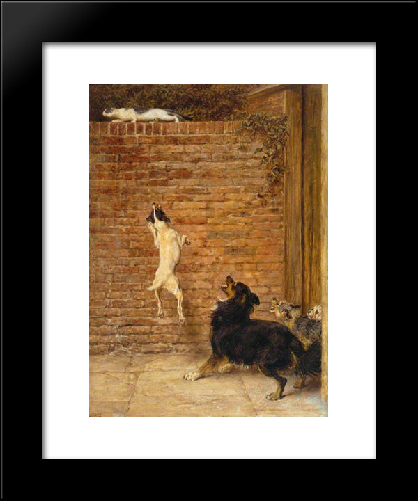 A Blockade Runner 20x24 Black Modern Wood Framed Art Print Poster by Riviere, Briton