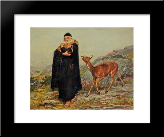 A Legend Of Saint Patrick 20x24 Black Modern Wood Framed Art Print Poster by Riviere, Briton