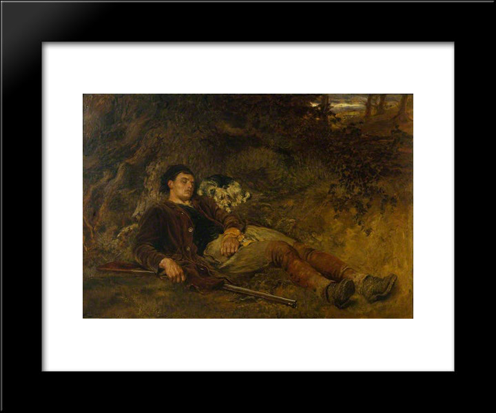 Companions In Misfortune 20x24 Black Modern Wood Framed Art Print Poster by Riviere, Briton