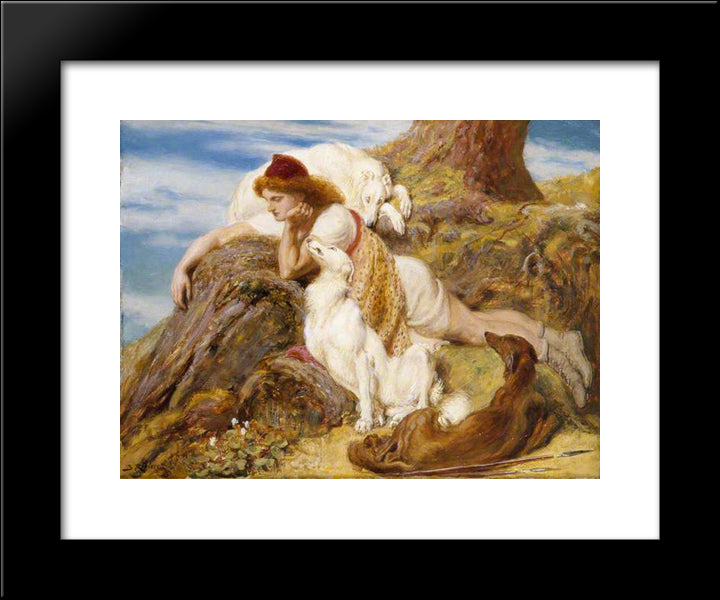 Endymion 20x24 Black Modern Wood Framed Art Print Poster by Riviere, Briton