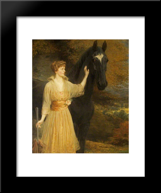 Lady Roundway Of Devizes, Wiltshire 20x24 Black Modern Wood Framed Art Print Poster by Riviere, Briton