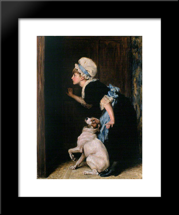 Mother Hubbard 20x24 Black Modern Wood Framed Art Print Poster by Riviere, Briton