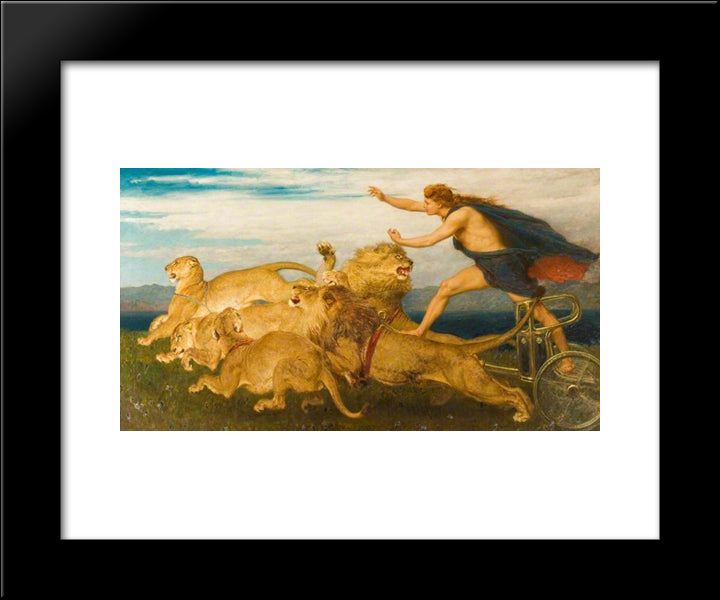 Phoebus Apollo 20x24 Black Modern Wood Framed Art Print Poster by Riviere, Briton