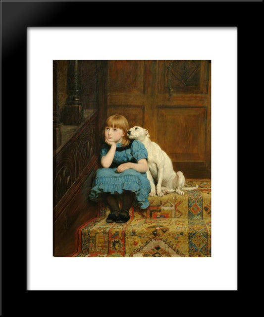 Sympathy 20x24 Black Modern Wood Framed Art Print Poster by Riviere, Briton