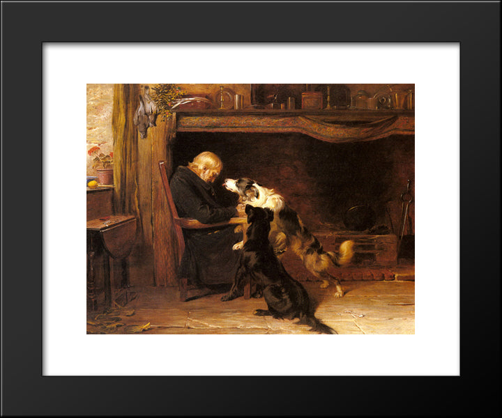 The Long Sleep 20x24 Black Modern Wood Framed Art Print Poster by Riviere, Briton